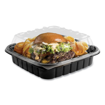 Anchor Packaging Crisp Foods Technologies Containers, 33 Oz, 8.46 X 8.46 X 3.16, Clear-black, 180-carton freeshipping - TVN Wholesale